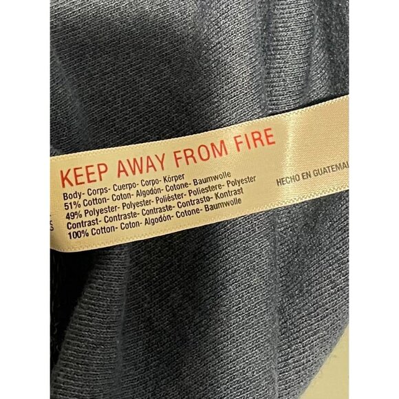 Free People Movement Blue Oversized Distressed Sweatshirt S Cotton/Polyester - Picture 12 of 16